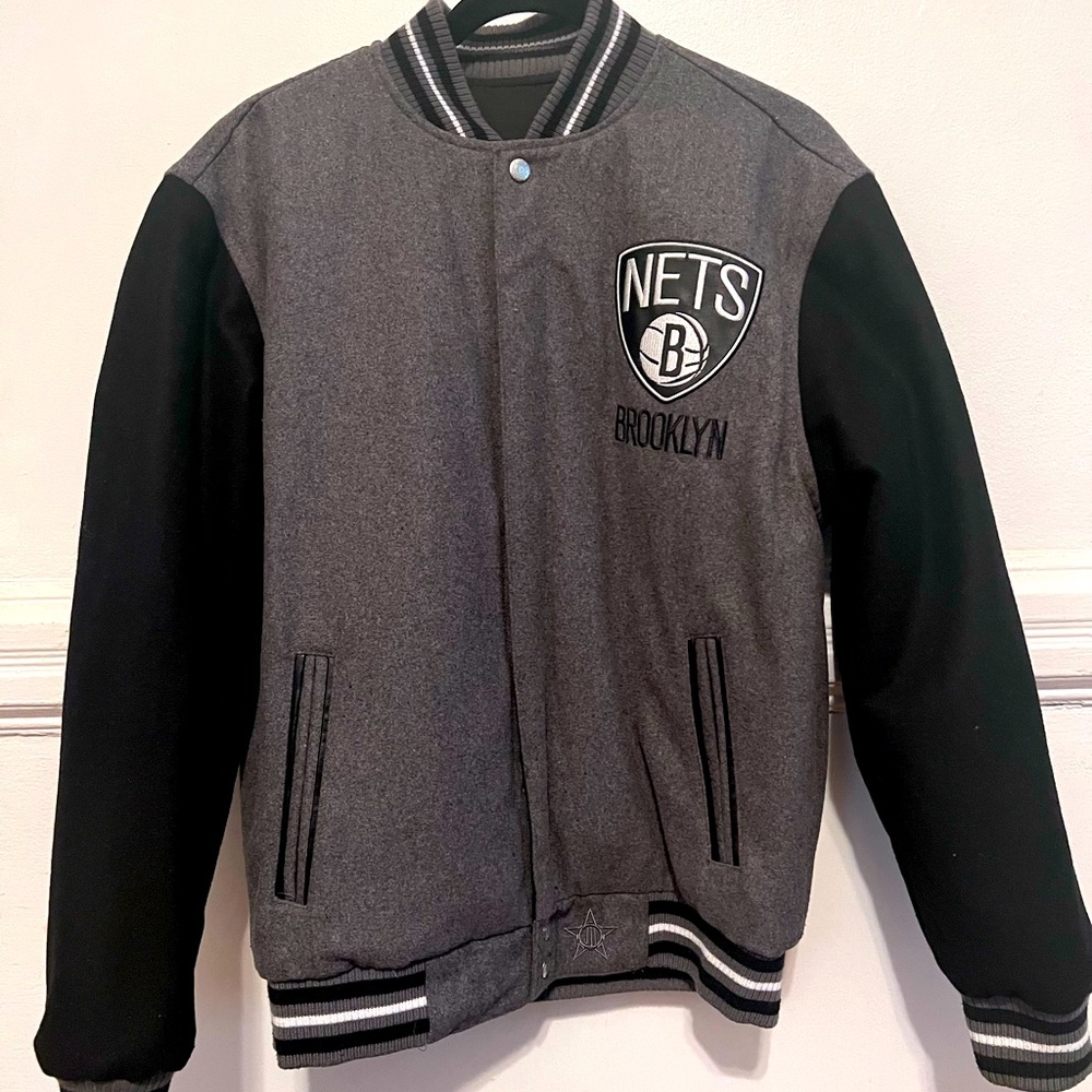 NBA Brooklyn Nets reversible varsity jacket